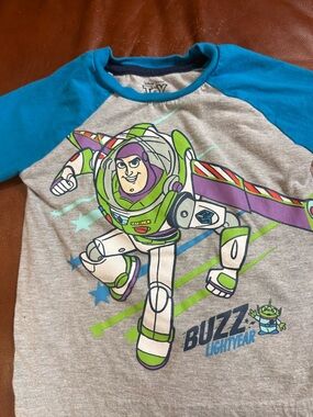 Disney Toy Story Buzz Lightyear Tee - Gray & Teal